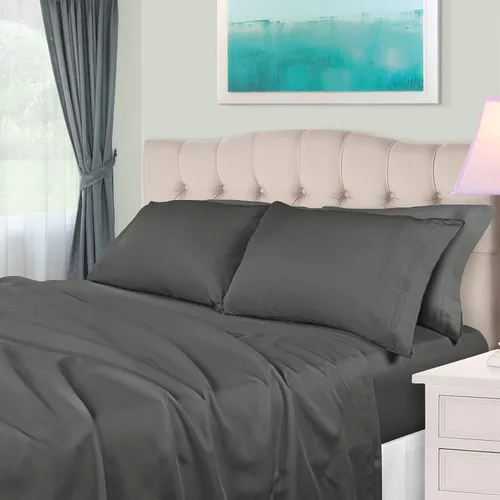 Vista 8 de BLUENILEMILLS Juego de ropa de cama ultrasuave de algodón egipcio de fibra larga, 650 hilos, lujoso, elegante, tejido de satén suave, 1 sábana