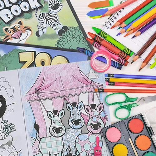 Vista 7 de ArtCreativity Libros para colorear de animales del zoológico para niños, paquete de 12, folletos de colores grandes de 8.25 x 11 pulgadas, premios