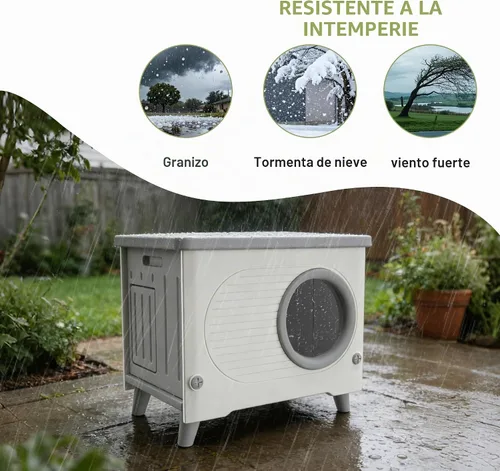 Vista 2 de Casas de gatos resistentes a la intemperie para gatos al aire libre
