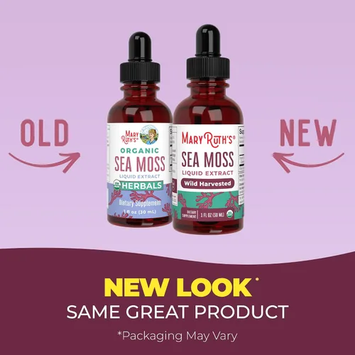 Vista 3 de MaryRuth Organics USDA Gotas Líquidas de Musgo Marino Irlandés Musgo Irlandés Orgánico Chondrus crispus Formulado para Adultos y Niños a