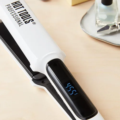 Vista 5 de Hot Tools Pro Artist Nano Plancha Alisadora de Cabello de Cerámica Para Cabello Suave y Liso (1-1/2 pulgadas)