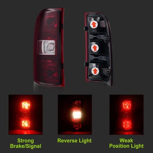 Vista 4 de Luces traseras compatibles con Chevy Silverado 1500 2500 HD 3500 HD 2007-2013 GMC Sierra 2500 HD 2012-2014 Luces traseras sin arnés de cableado