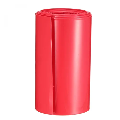 Vista 7 de uxcell Tubería termorretráctil de PVC de 1.969 in de ancho plano para 18650 16.4 ft de longitud, azul