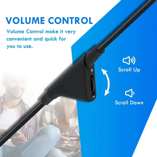 Vista 4 de Mcbazel 2M - Cable de repuesto para auriculares de 6.5 pies con control de volumen para Astro A10/A30/A40, cable de auriculares para PS5/PS4/Xbox