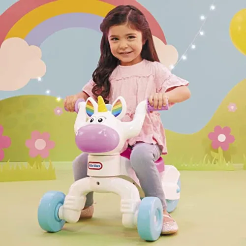 Vista 6 de Little Tikes Go & Grow Unicornio Montable para Interiores y Exteriores para Niños Preescolares y Niños Pequeños, Desarrolla Habilidades Motoras