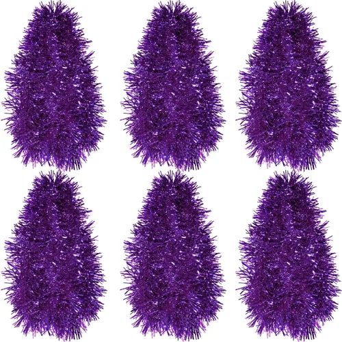 Vista 10 de Shappy Guirnalda de oropel de 90 pies, 6 rollos de guirnalda de oropel con purpurina metálica para decoración de boda, verano, Luau, fiesta