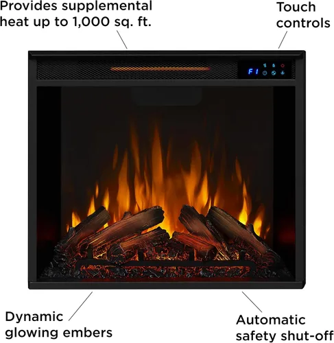 Vista 8 de Real Flame 5950E - Chimenea eléctrica esquinera Chateau, pequeña, color nogal oscuro.