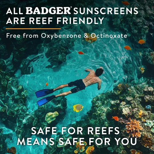 Vista 4 de Badger Combo mineral de protección solar diaria y facial, SPF 30, protectores solares minerales orgánicos ligeros con óxido de zinc, lociones
