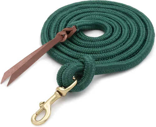 Vista 15 de Cuerda de Guía Weaver Equine Performance, Cuerda de Guía Larga para Caballo con Enganche Rápido para Cabestro, Agarre Suave y Cómodo, Equipo