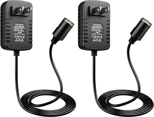 Vista 10 de Convertidor de CA a CC de 12 V 24 W, enchufe para encendedor de cigarrillos de automóvil, 100-240V a 12V 2A AC/DC adaptador de alimentación
