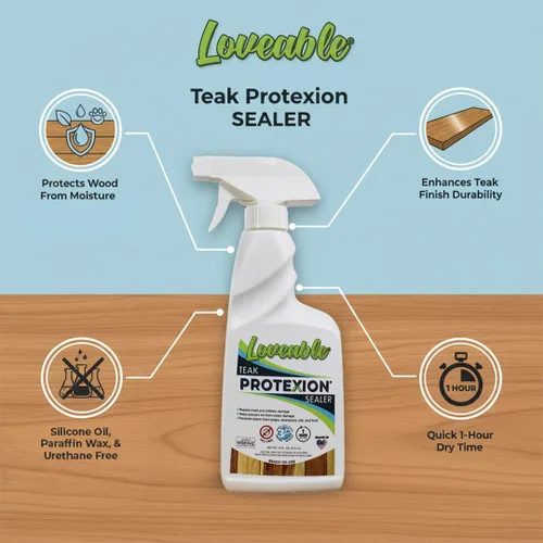 Vista 2 de EcoDecors Loveable Protexion - Sellador de teca de 16 onzas para muebles de exterior