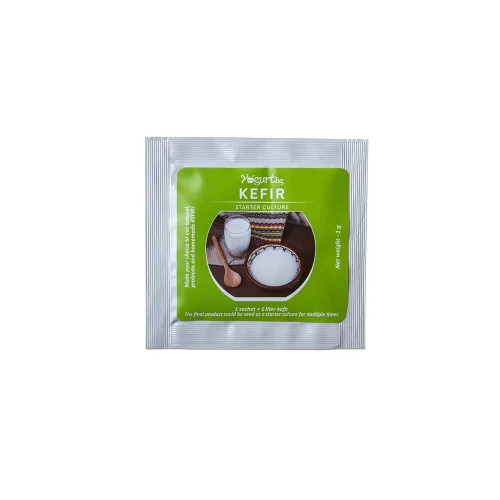 Vista 2 de Kéfir Starter Culture para preparación casera, natural, salud digestiva, paquete de 5 sobres