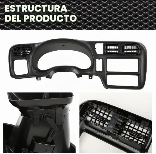 Vista 8 de CROSSDESIGN - Cubierta para tapa de tablero de instrumentos con borde de bisel de radio, borde negro para tablero no apto