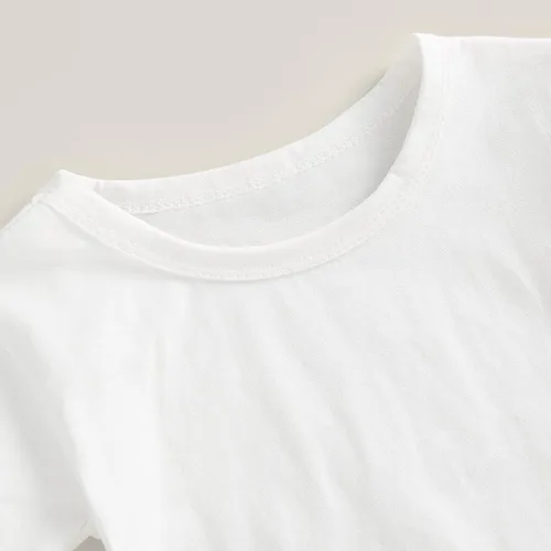 Vista 3 de YINGISFITM Camiseta de manga corta con cuello redondo para bebé, ropa casual de verano