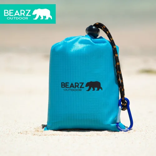 Vista 4 de Manta de bolsillo – Manta de playa impermeable a prueba de arena, manta de picnic impermeable, plegable, ligera y compacta para senderismo, camping