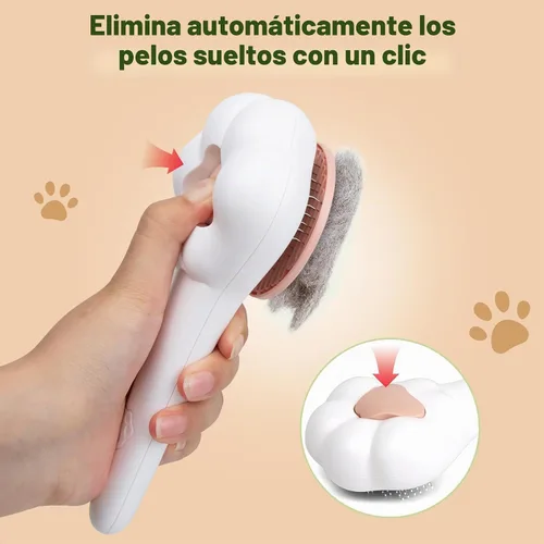 Vista 4 de Cepillo autolimpiante para gatos con cortaúñas para gatos, juego de 2