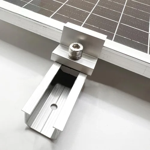 Vista 7 de Soportes de montaje en panel solar, soportes Z de aluminio ligero de 4.7 in, para soporte de panel solar, placa trapezoidal, montaje en techo plano