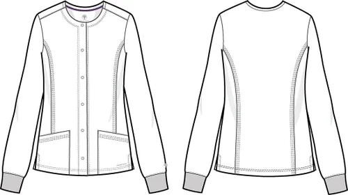 Vista 8 de Healing Hands Chaqueta médica con cierre de presión frontal para mujer Daisy 2-Way Stretch Uniform 5063 4 Pockets, 2-way Stretch Fabric, All-day