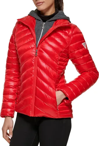 Vista 2 de GUESS Chaqueta ligera plegable para mujer Acolchada, acolchada de transición