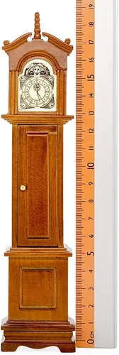 Vista 4 de Odoria 1/12 Reloj miniatura para abuelo, casa de muñecas, accesorios de muebles victorianos