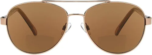 Vista 2 de Sofia Vergara x Foster Grant Women's Carmen Full Lens Sunreaders - Lentes de sol de aviador, montura negra, lentes grises, Way