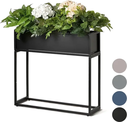 Vista 7 de Cocoyard - Maceta elevada – Cama de jardín elevada duradera con agujeros de drenaje para plantas altas, hierbas y flores, maceta rectangular