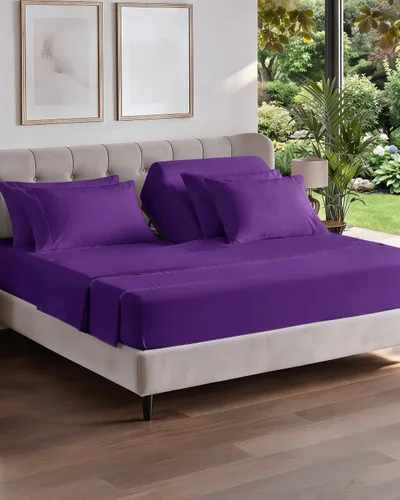 Vista 250 de Juego de sábanas Twin de 4 piezas - Cómodo, transpirable y refrescante - Juego de ropa de cama de lujo de hotel ultrasuave con bolsillos profundos