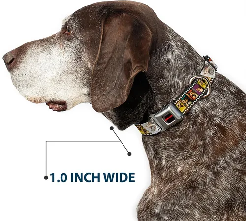 Vista 6 de Collar de perro hebilla de cinturón de seguridad Gremlins Gizmo Filmstrip Poses Multi Color 9 a 15 pulgadas 1.0 pulgadas Ancho