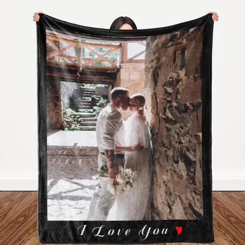 Vista 10 de Manta personalizada regalo conmemorativo con collage de texto fotográfico: fabricada en Estados Unidos, 10 fotos, manta personalizada con mis
