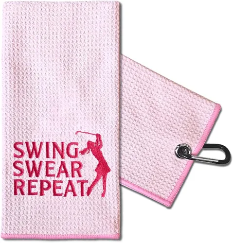 Vista 14 de TOUNER I Know I Play Like A Girl Try to Keep Up, toallas de golf bordadas divertidas para mujer, bolsa de golf, toalla de regalo para damas