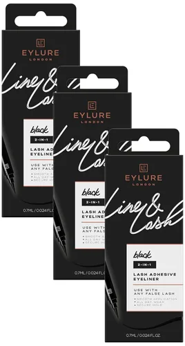 Vista 14 de Eylure Line & Lash - Delineador de ojos adhesivo 2 en 1, color negro