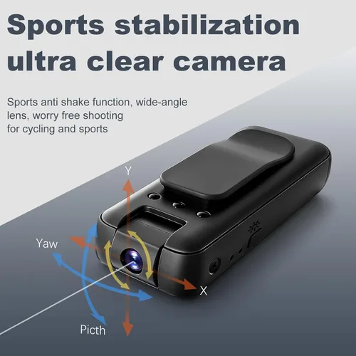 Vista 5 de Mini Body Camera with Audio Video Recording Small Tiny Wearable Thumb U1