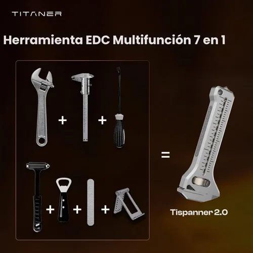 Vista 4 de TiSpanner 2.0 Llave ajustable de titanio multiherramienta