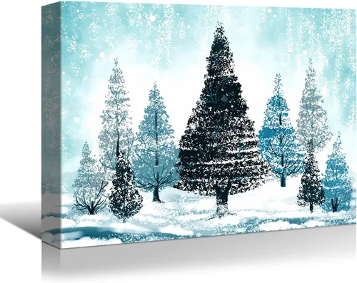 Vista 16 de BANHUA1 Lienzo decorativo de pared de Navidad, pósteres de pintura para decoración del hogar, arte de pared, impresiones en lienzo HD