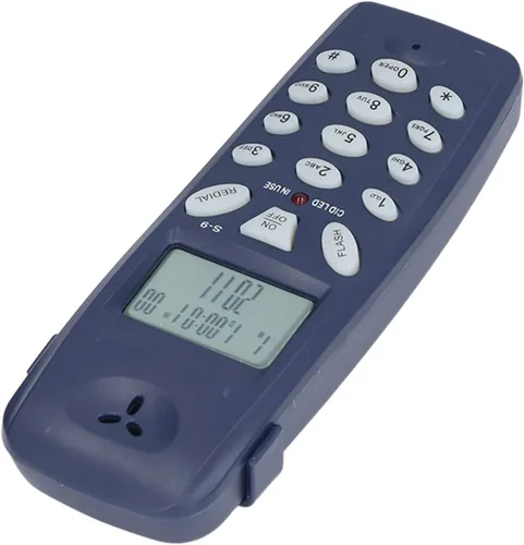 Vista 9 de Teléfono con cable, DTMF Dual System Teléfono de escritorio con cable con pantalla LCD, teléfono fijo con cable para niños mayores, revisión