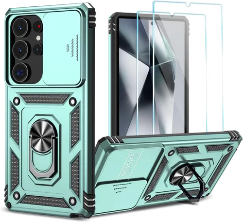 Vista 34 de Funda para Samsung Galaxy S24 Plus/S25 Plus con protector de Azul