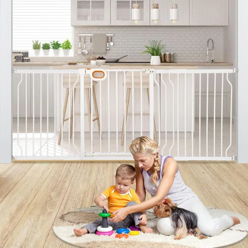 Vista 12 de owlie Pequeña puerta estrecha para bebé para escaleras, pasillos de 23.6-27.6 pulgadas de ancho, puerta de presión para niños, puerta para niños