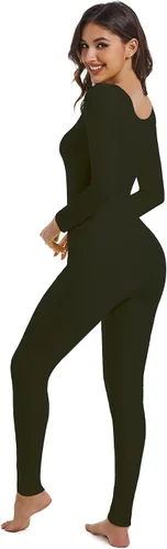 Vista 4 de Unitardo de manga larga para adultos de talla grande para mujer, trajes de baile de una pieza 1201