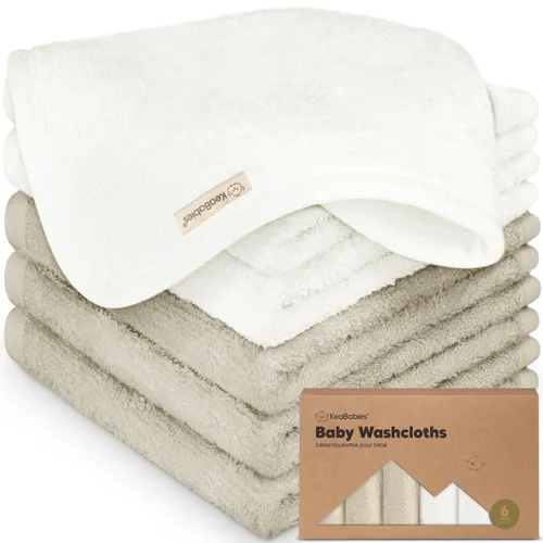 Vista 20 de Paquete de 6 paños de viscosa suave y absorbente de bambú para cara, cuerpo, toallas de bebé para recién nacidos, niños, niños pequeños, bebés