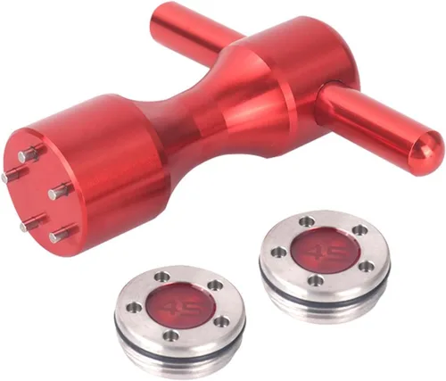 Vista 15 de HISTAR 2 pesas rojas personalizadas de golf + llave roja para putters Titleist Scotty Cameron