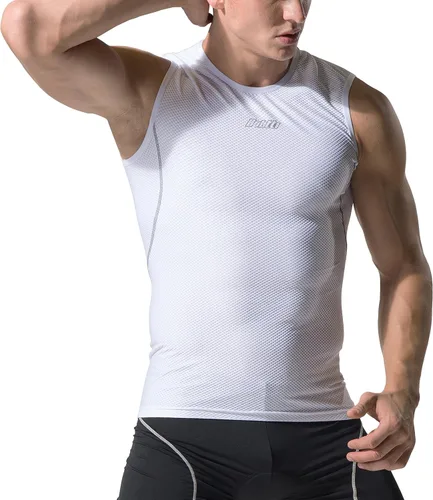 Vista 2 de bpbtti Ropa interior sin mangas de alta absorción para hombre, ropa interior de secado rápido, chaleco ligero deportivo sin mangas