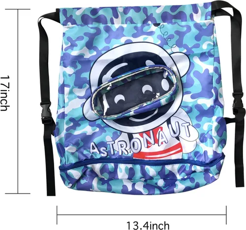 Vista 5 de DANUC Bolsa de natación para niños, mochila de playa, bolsas de yoga, impermeable, mochila deportiva para gimnasio, C6, Anime de dibujos animados