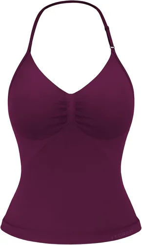 Vista 16 de YEOREO SoftHue Impact Longline Top de Tirantes para Mujer Camiseta sin Mangas Halter para Ejercicio sin Espalda Gimnasio Longline con Correa