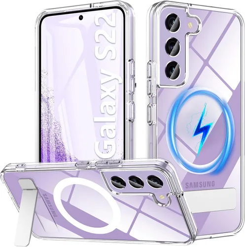Vista 30 de Funda OWKEY Samsung Galaxy A13 5G, Funda Magnética para Teléfono con Soporte y Protector de Pantalla, Funda Protectora Antihuellas y a Prueba de A13