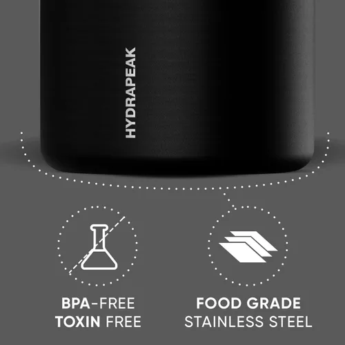 Vista 4 de Hydrapeak Tarro de alimentos aislado al vacío de acero inoxidable de 18 onzas para alimentos calientes y alimentos fríos, tarro de sopa a prueba