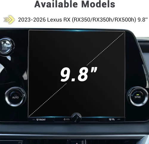 Vista 2 de YEE PIN Protector de pantalla compatible con Lexus RX350 2026 para Lexus RX 350/RX350h/RX500h 2026 de 9.8 pulgadas, protector de pantalla táctil