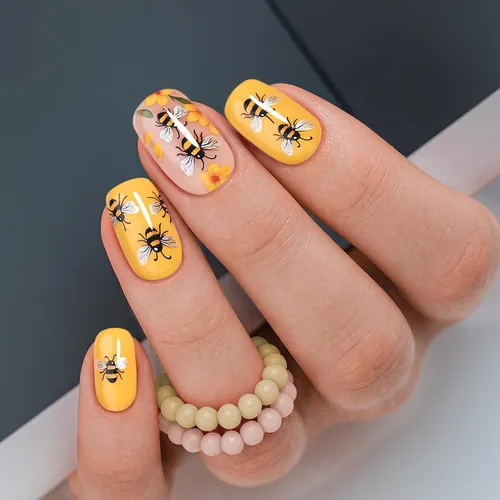 Vista 33 de CurvLife - Uñas postizas cuadradas cortas a presión, color blanco brillante Cuadrado Gradiente Blanco