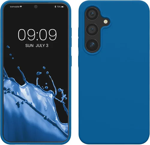 Vista 277 de kwmobile Funda compatible con Samsung Galaxy S9 - Funda de silicona TPU con acabado suave - Blue Reef