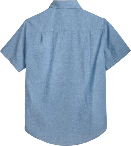 Vista 3 de COEVALS CLUB Mens Linen Beach Summer Casual Button Down Shirt Short Sleeve Shirts