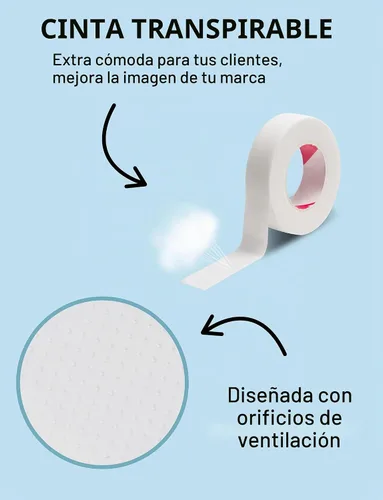 Vista 2 de Cinta para Extensión de Pestañas, 6 Rollos de Cinta Médica Japonesa Microporo Suave para Extensión de Pestañas, Suministros para Extensión